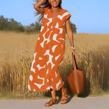 Magda - V-Ausschnitt, luftiges Kleid