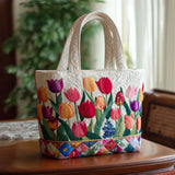 Cartera Artesanal - Jardín de Tulipanes