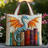 Cartera Artesanal - Dragón Esmeralda, Guardián de los Libros