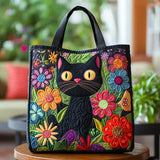 Cartera Artesanal - Gato Negro Mágico
