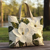 Cartera Artesanal - Lirios Blancos Elegantes