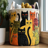 Carnaval de Gatos Acogedor | Cesto de Ropa Hecho a Mano