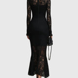 Aada | Elegantes Spitzen-Maxikleid