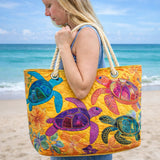 Cartera de Playa Hecha a Mano | Sueños de Tortuga Coral