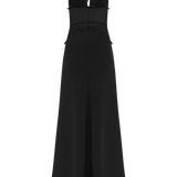 Velina - Langärmliges Spitzen- und Satin-Kleid