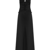 Velina - Langärmliges Spitzen- und Satin-Kleid