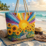 Cartera de Playa Hecha a Mano | Sol Arcoíris