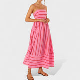 Isabel - Langes gestreiftes Kleid
