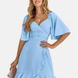 Clara - Midi Kleid Hellblau