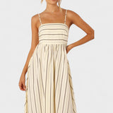 Isabel - Langes gestreiftes Kleid