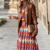 Alma - Buntes Geometrisches Kleid