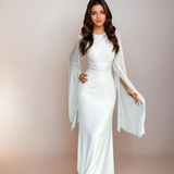 Isabela - Langes Satinabendkleid