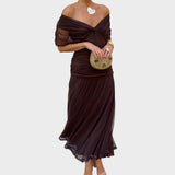 Luana - Stilvolles V-Ausschnitt Kleid