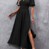 Eterna - Elegantes Schwarzes Maxikleid