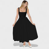 Maribel - Midi-Kleid mit quadratischem Ausschnitt