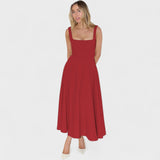 Maribel - Midi-Kleid mit quadratischem Ausschnitt