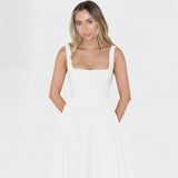 Maribel - Midi-Kleid mit quadratischem Ausschnitt