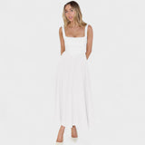 Maribel - Midi-Kleid mit quadratischem Ausschnitt