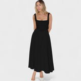 Maribel - Midi-Kleid mit quadratischem Ausschnitt
