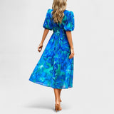 Clara - Elegantes Midi Blumenkleid