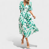 Clara - Elegantes Midi Blumenkleid
