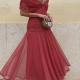 Luana - Stilvolles V-Ausschnitt Kleid