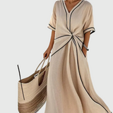 Helena | Maxi Kleid mit Drapierung