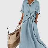 Helena | Maxi Kleid mit Drapierung