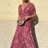 Luana - Stilvolles V-Ausschnitt Kleid