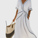 Helena | Maxi Kleid mit Drapierung