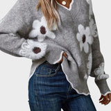 Selma - Strickpullover mit V-Ausschnitt