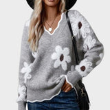 Selma - Strickpullover mit V-Ausschnitt