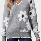Selma - Strickpullover mit V-Ausschnitt