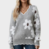 Selma - Strickpullover mit V-Ausschnitt