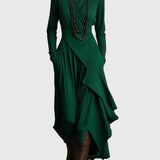 Aamu | Maxi Plissiertes Kleid