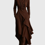 Aamu | Maxi Plissiertes Kleid