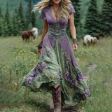 Serena - Blumiges Maxi Kurzkleid