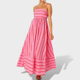 Isabel - Langes gestreiftes Kleid