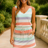 Gema - Gestreiftes Mini Kleid