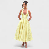Halina - Midi Kleid mit Korsett