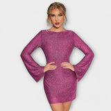 Paillettenkleid mit offenem Rücken