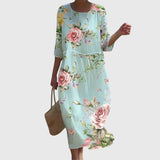Hayley | Elegantes Blumen Maxi Kleid