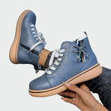 Knöchelstiefel mit orthopädischem Leder