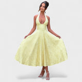 Halina - Midi Kleid mit Korsett
