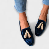 Quinnlyn | Vintage-Mokkaschuhe mit Quasten