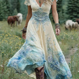 Serena - Blumiges Maxi Kurzkleid