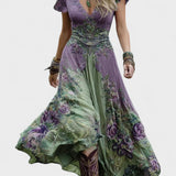 Serena - Blumiges Maxi Kurzkleid