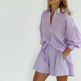Eini - Knopfshirt und Luftige Shorts