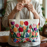 Cartera Artesanal - Jardín de Tulipanes