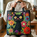 Cartera Artesanal - Gato Negro Mágico
